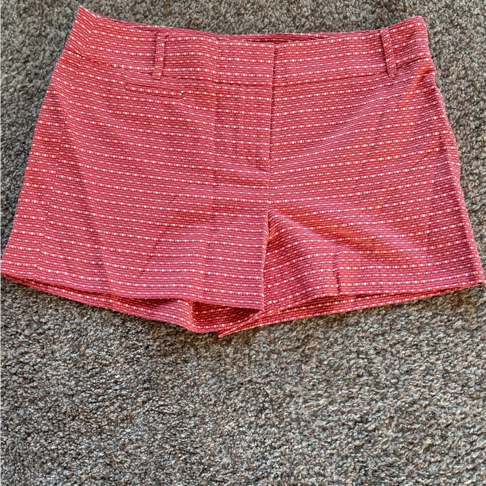 NWOT-Women's Loft Orange Textured Knit Shorts